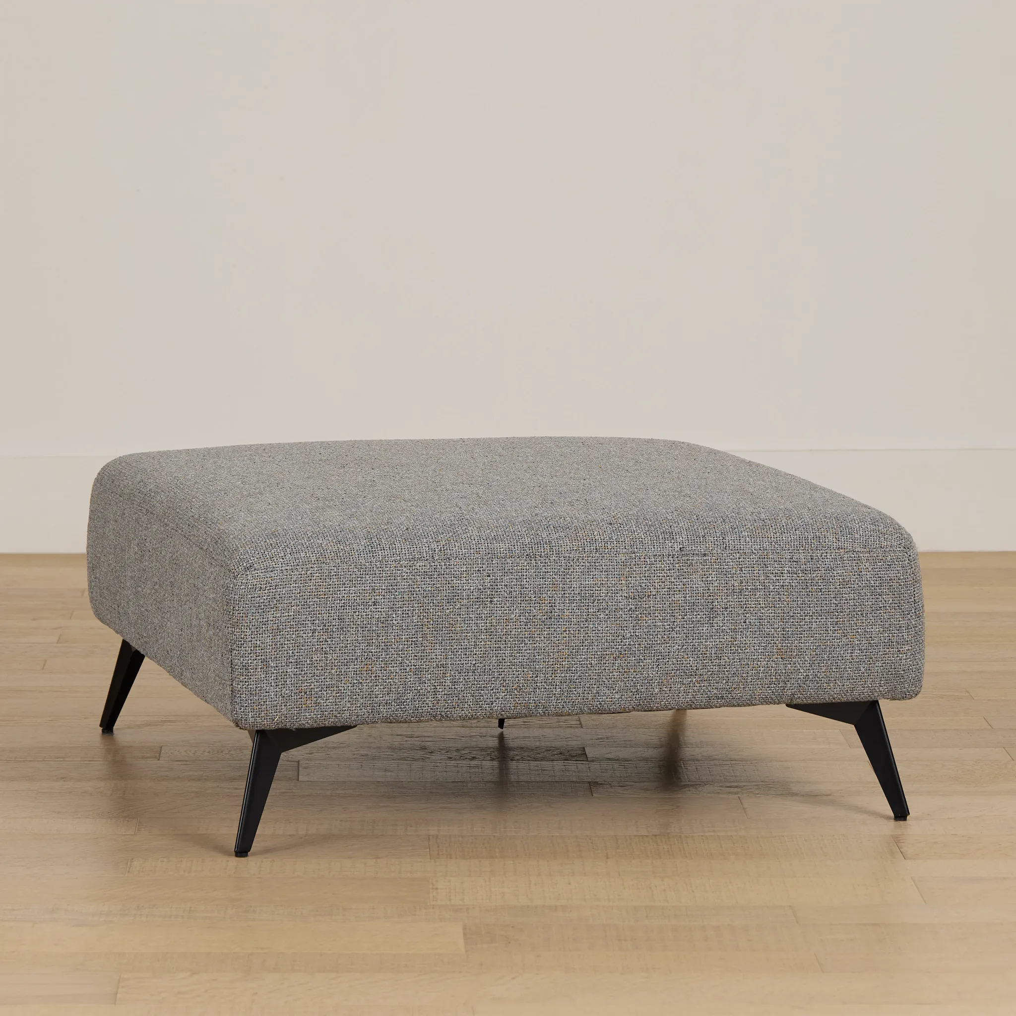 Alina Dark Gray Fabric Ottoman