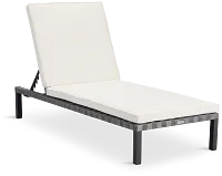Barbados White Woven Cushioned Chaise