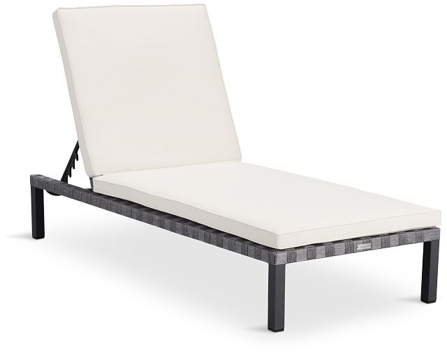 Barbados White Woven Cushioned Chaise (0)