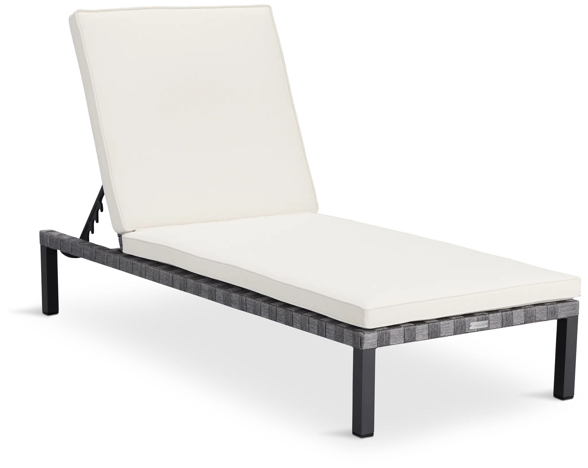 Barbados White Woven Cushioned Chaise