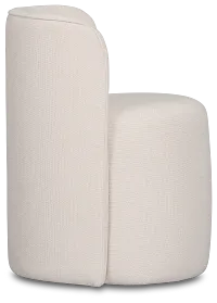 Ryan Light Beige Castored Upholstered Side Chair