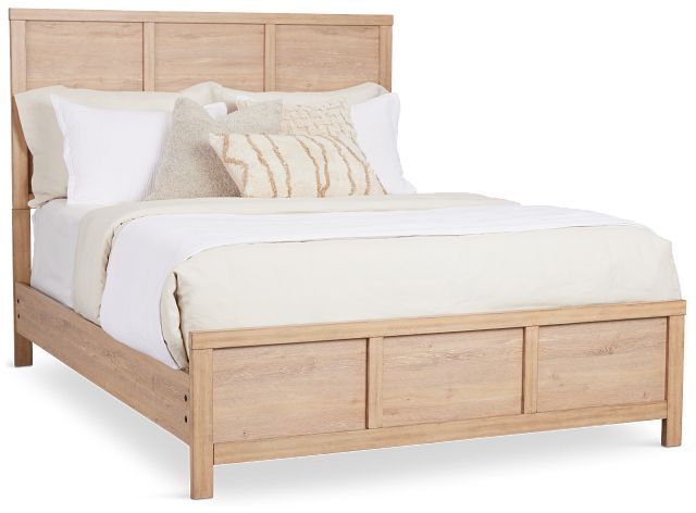 Layton Light Tone Panel Bed