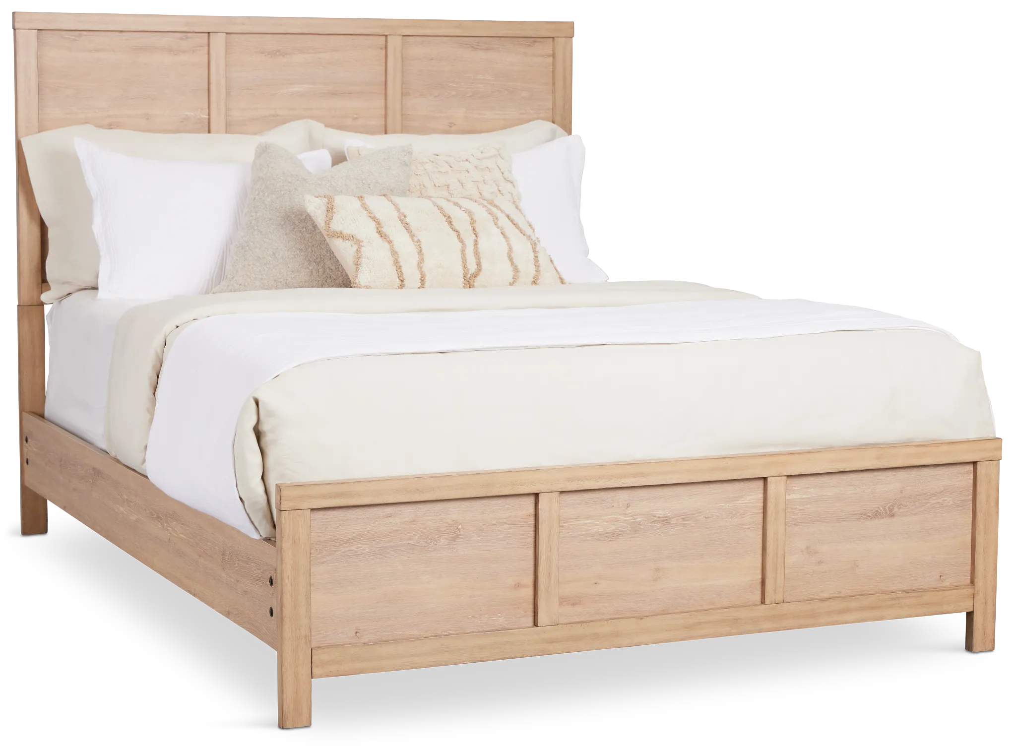 Layton Light Tone Panel Bed
