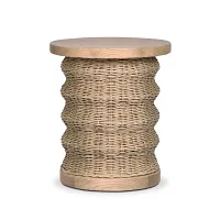 Four Hands Brailey Light Tone Round End Table