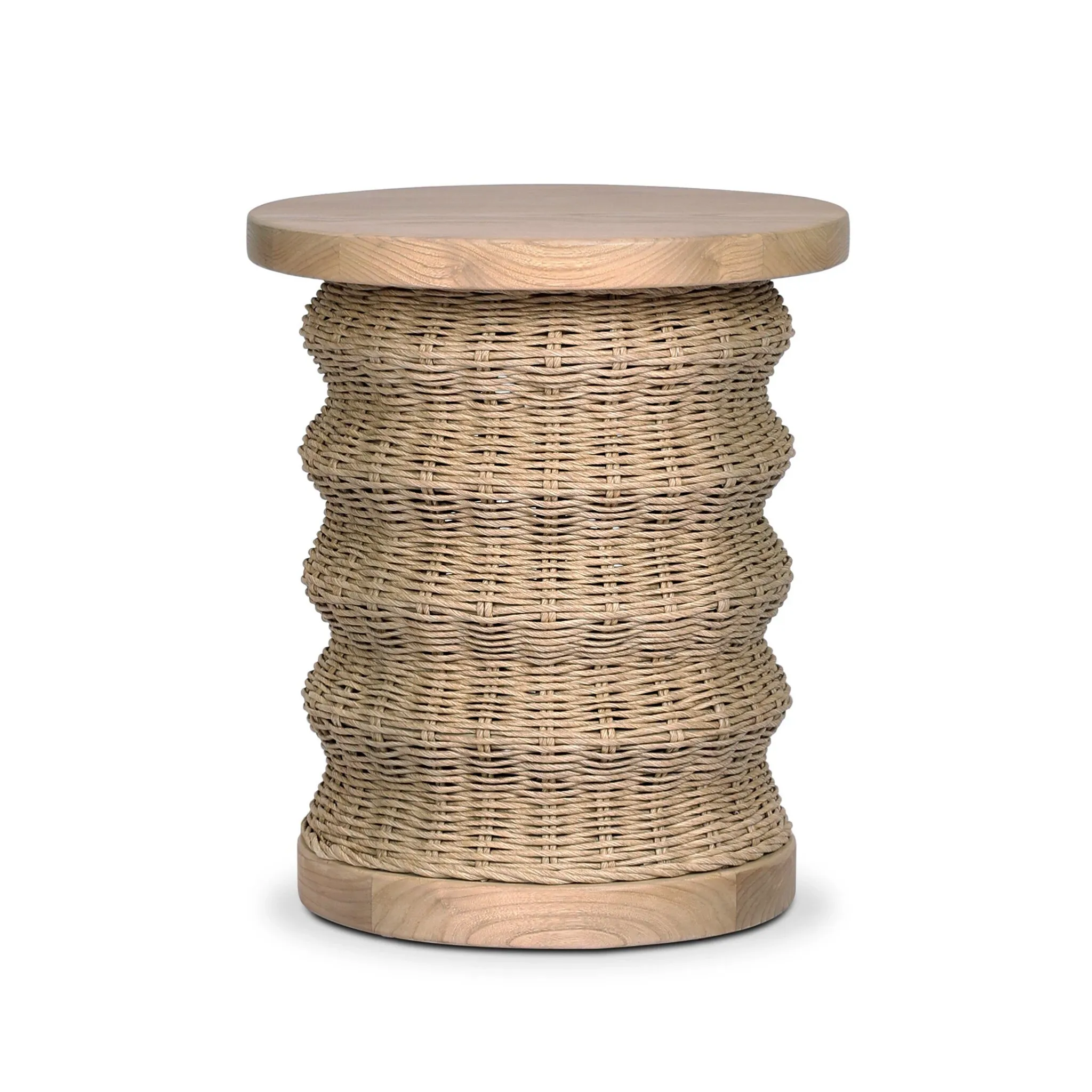 Four Hands Brailey Light Tone Round End Table