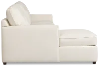 Tate Light Beige Fabric Small Left Chaise Sectional