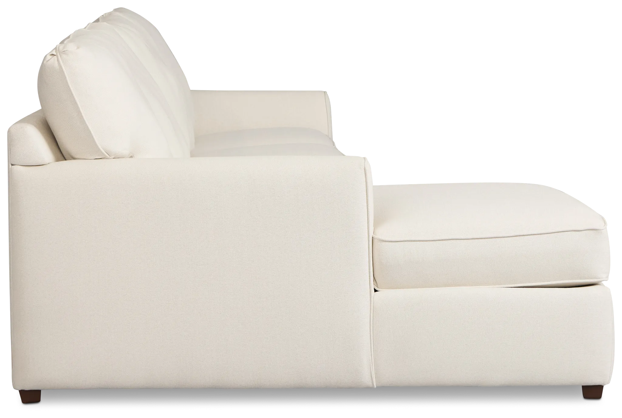 Tate Light Beige Fabric Small Left Chaise Sectional