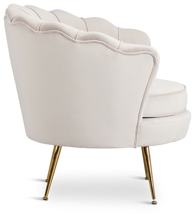Lily Light Gray Velvet Accent Chair