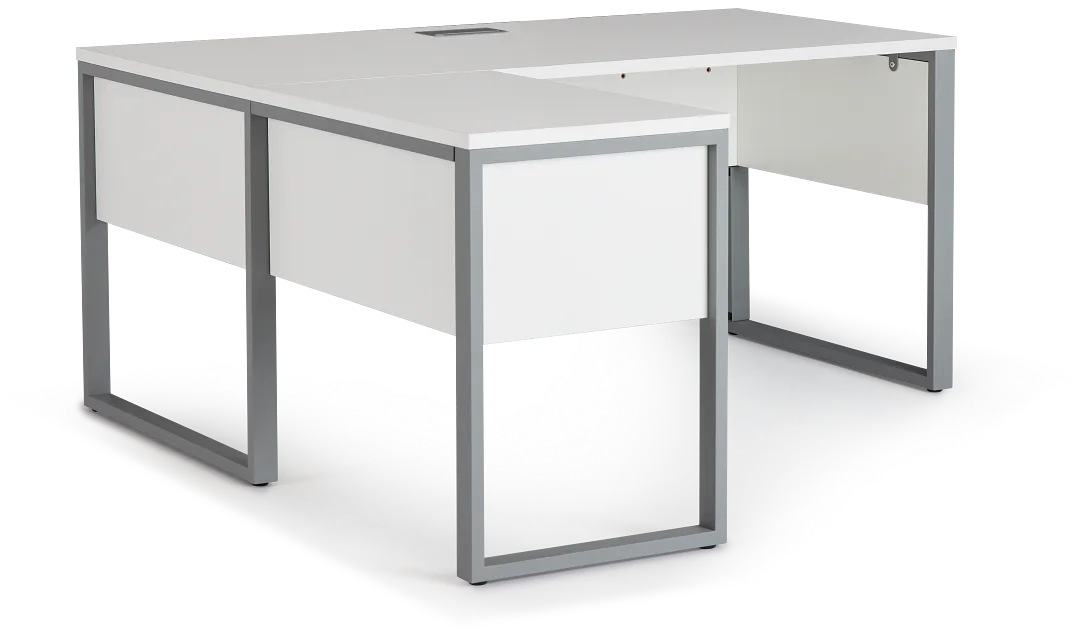 Clark White 32" Return Desk