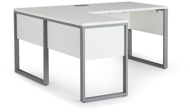 Clark White 32" Return Desk