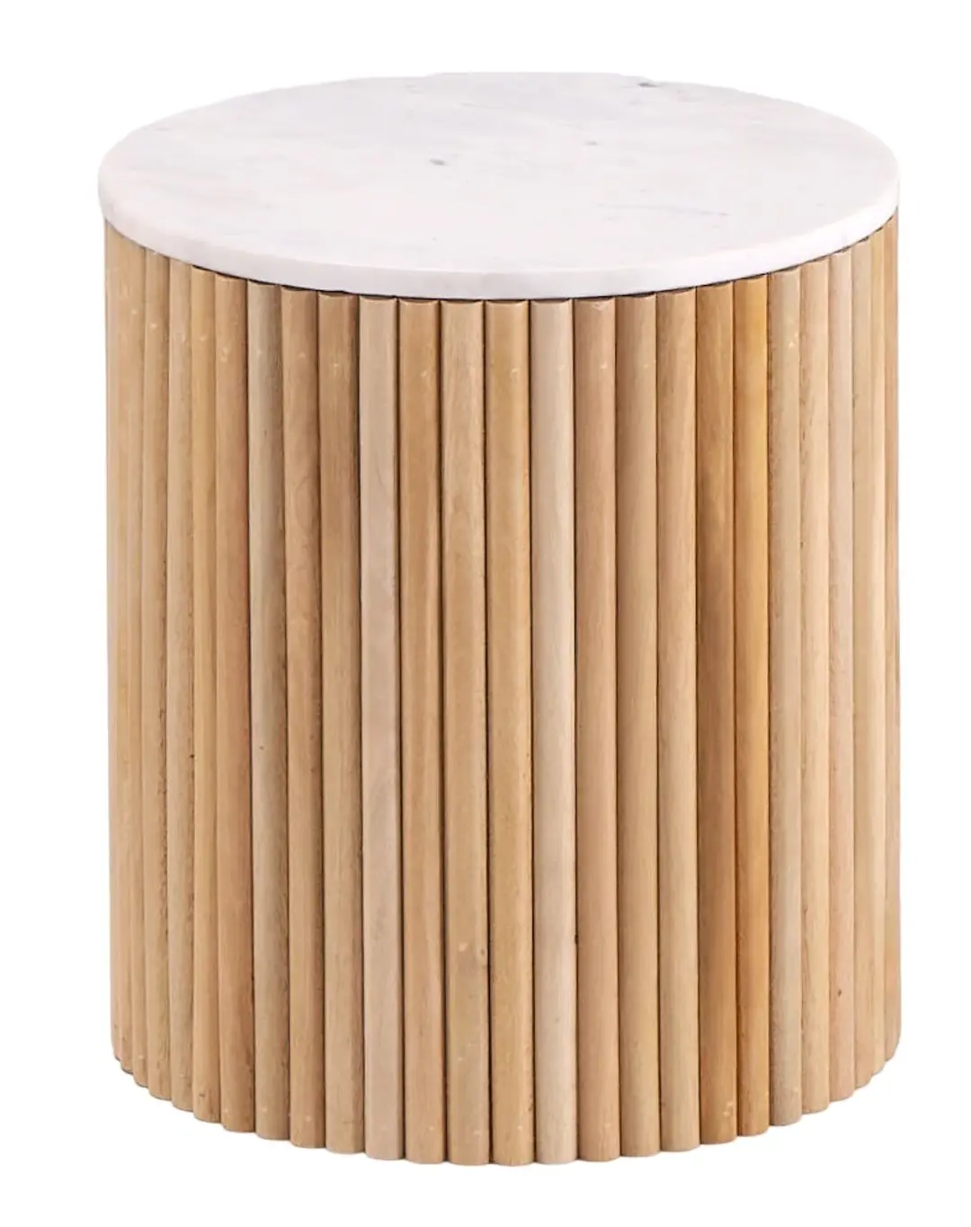 Nami Light Tone Round End Table Nami Light Tone Round End Table