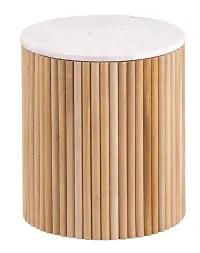 Nami Light Tone Round End Table