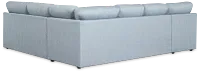 Rhodes Light Blue Fabric Medium Left Chaise Sectional