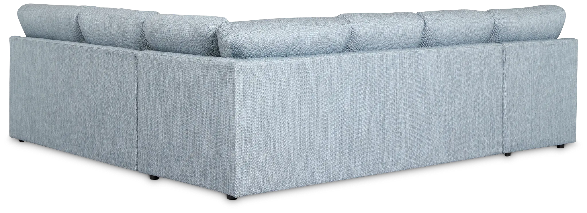 Rhodes Light Blue Fabric Medium Left Chaise Sectional Rhodes Light Blue Fabric Medium Left Chaise Sectional