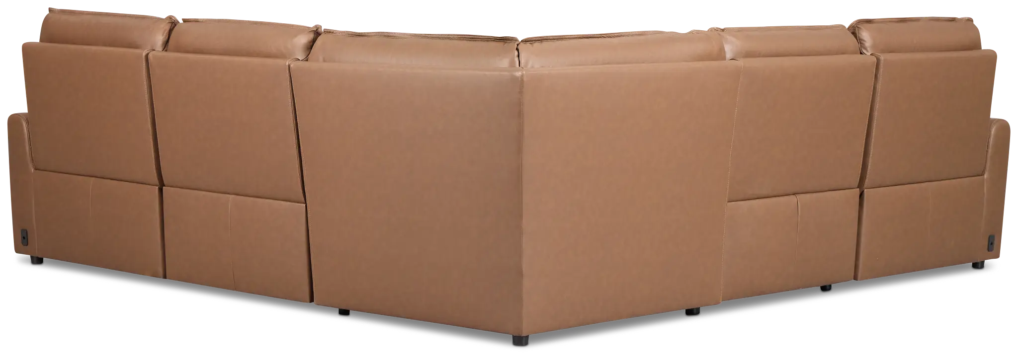 Edison Dark Brown Lthr/vinyl Small Triple Power Reclining Two-arm Sectional Edison Dark Brown Lthr/vinyl Small Triple Power Reclining Two-arm Sectional