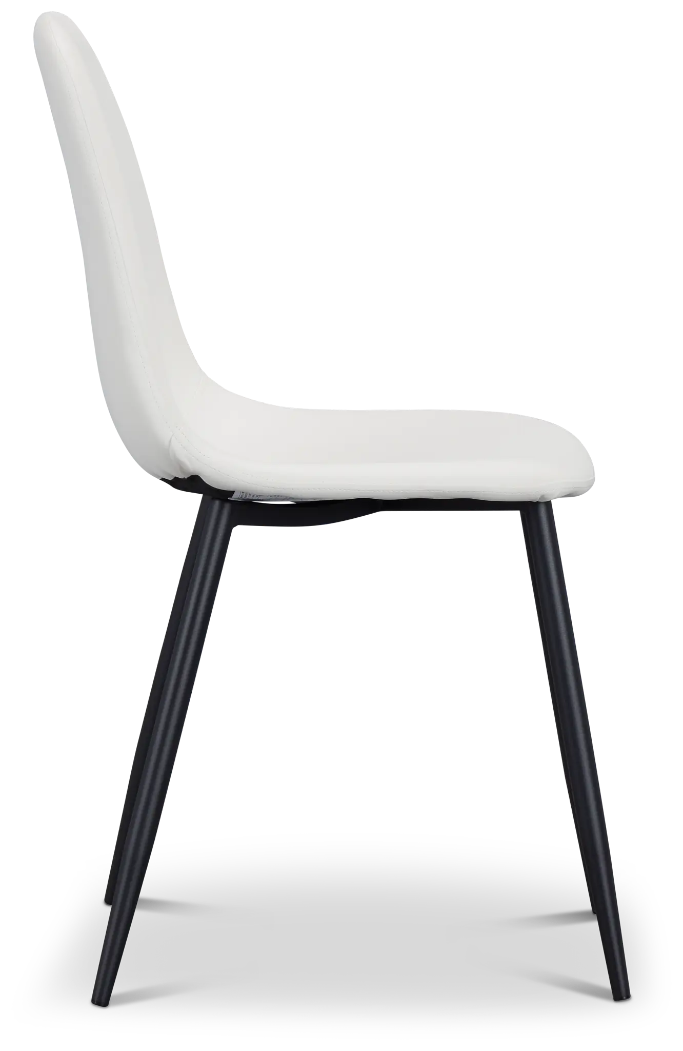 Havana White Micro Upholstered Side Chair W/ Black Legs Havana White Micro Upholstered Side Chair W/ Black Legs