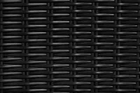 Montecito Black Small Ottoman With Light Blue Cushions