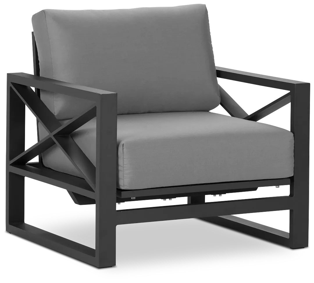 Linear Dark Gray Rocking Chair