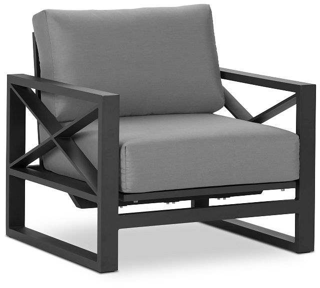 Linear Dark Gray Rocking Chair