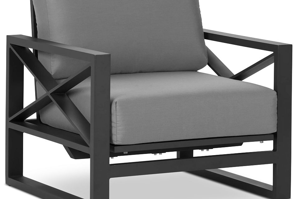 dark gray rocking chair