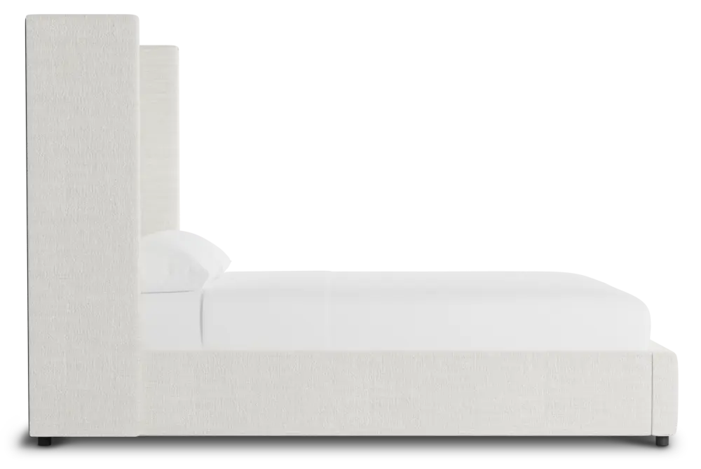 Captiva Maguire Ivory 60" Upholstered Shelter Bed Captiva Maguire Ivory 60" Upholstered Shelter Bed