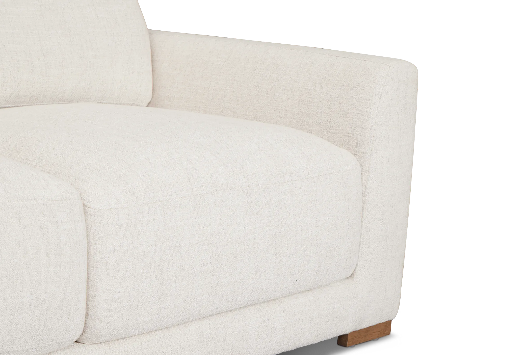 Maeve Light Beige Fabric Left-arm Cuddler Sectional