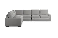 Edgewater Victory Gray Large Two-arm Sectional