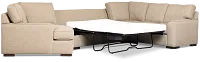 Sinclair Brown Fabric Left Cuddler Cooling Memory Foam Sectional