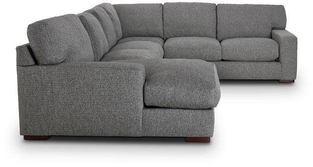 Veronica Dark Gray Down Medium Left Chaise Sectional