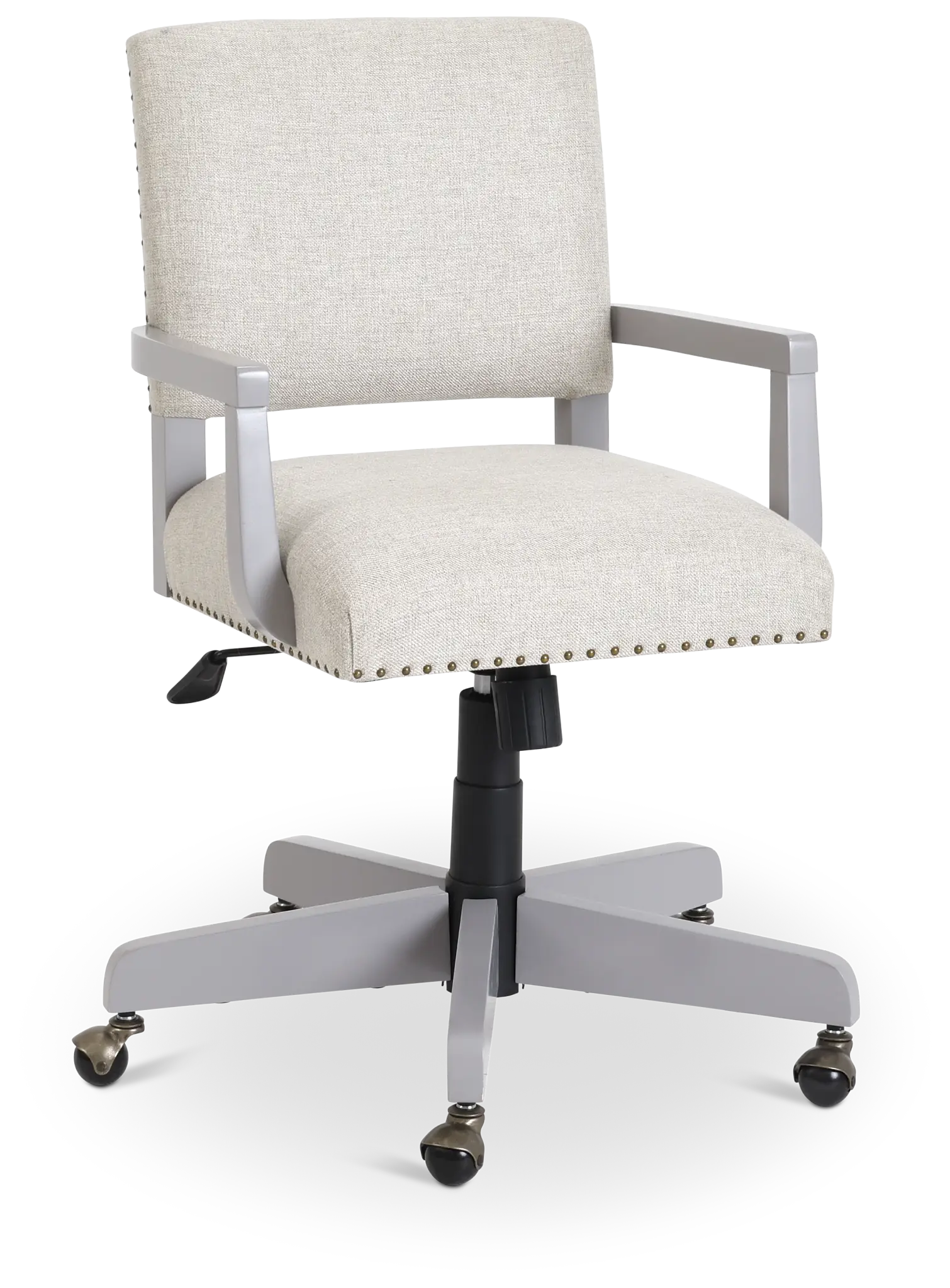 Newport Gray Wood Upholstered Desk Chair Newport Gray Wood Upholstered Desk Chair