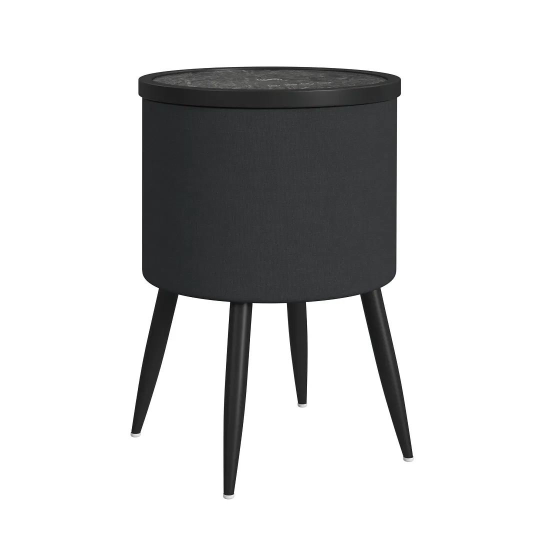Rupin Black Round End Table