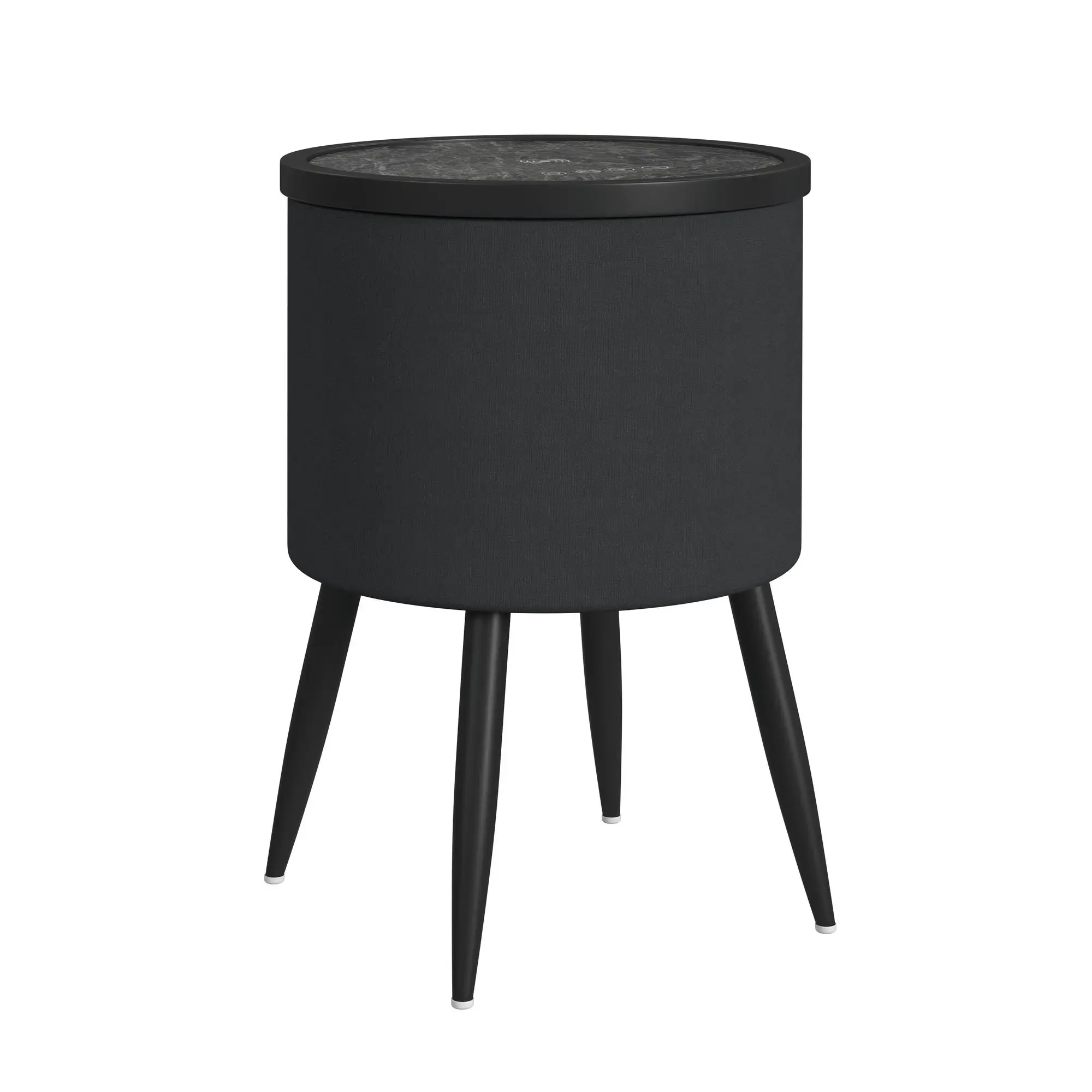 Rupin Black Round End Table Rupin Black Round End Table