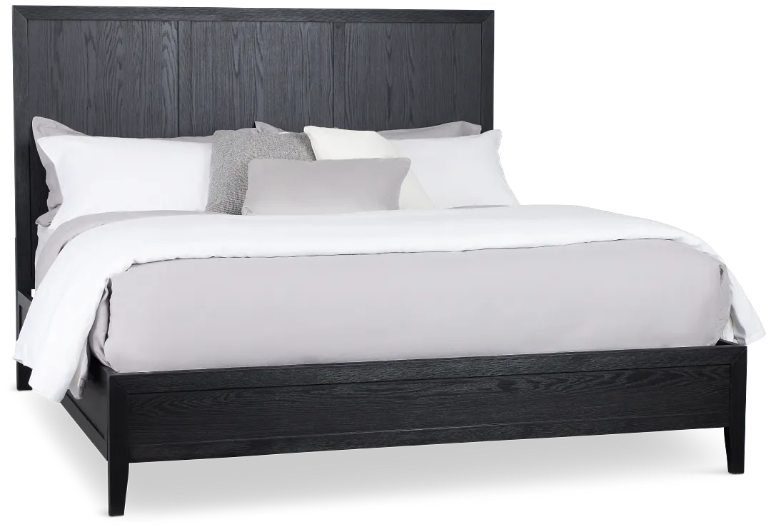 Alden Black Wood Platform Bed