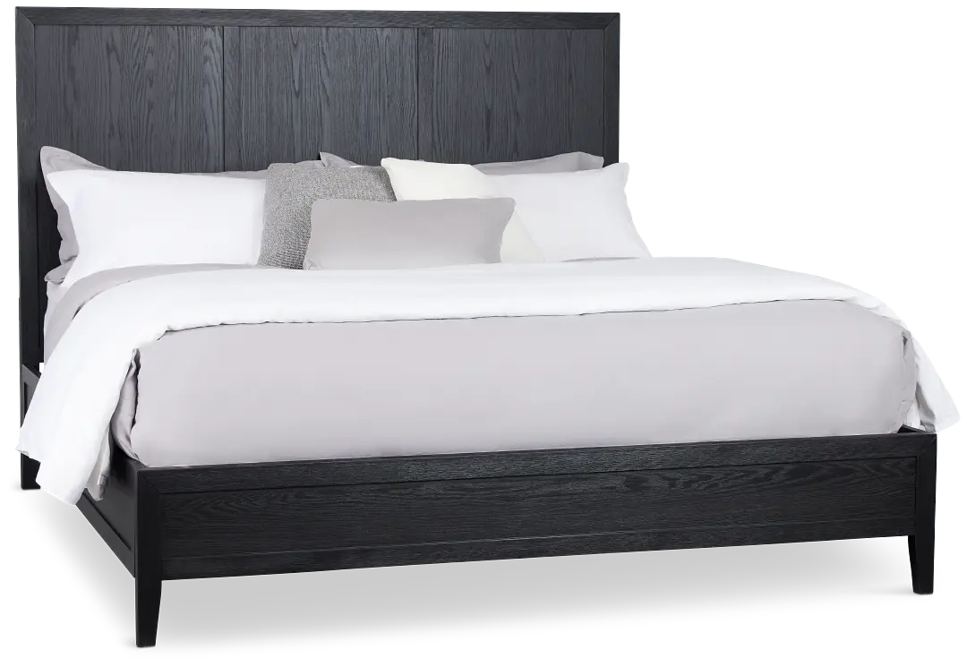 Alden Black Wood Platform Bed Alden Black Wood Platform Bed