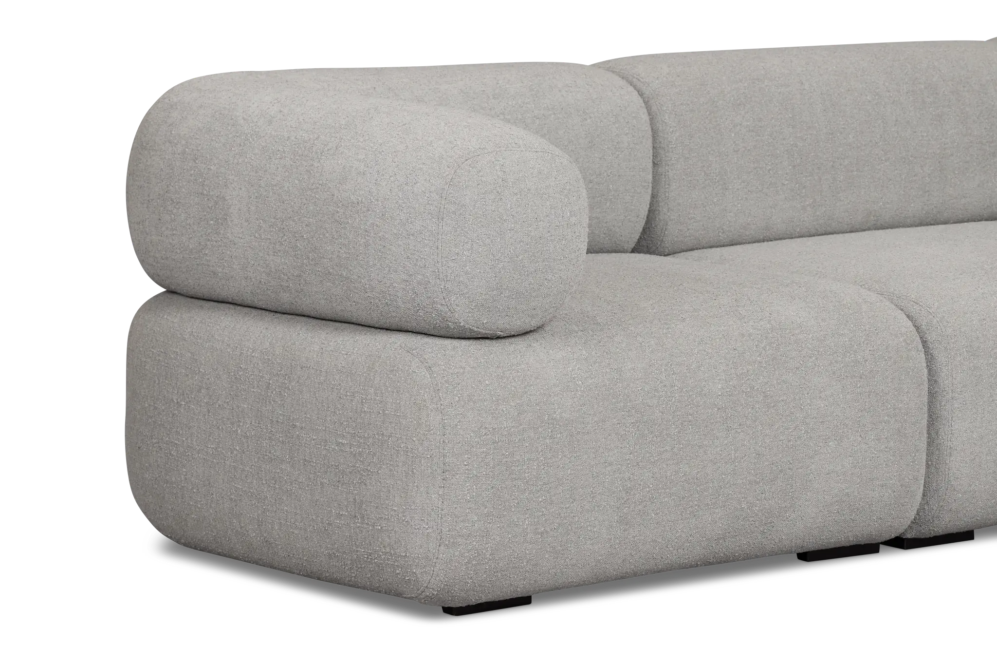 Celeste Light Gray Fabric 5-piece Modular Sectional With Armless Ottoman Celeste Light Gray Fabric 5-piece Modular Sectional With Armless Ottoman