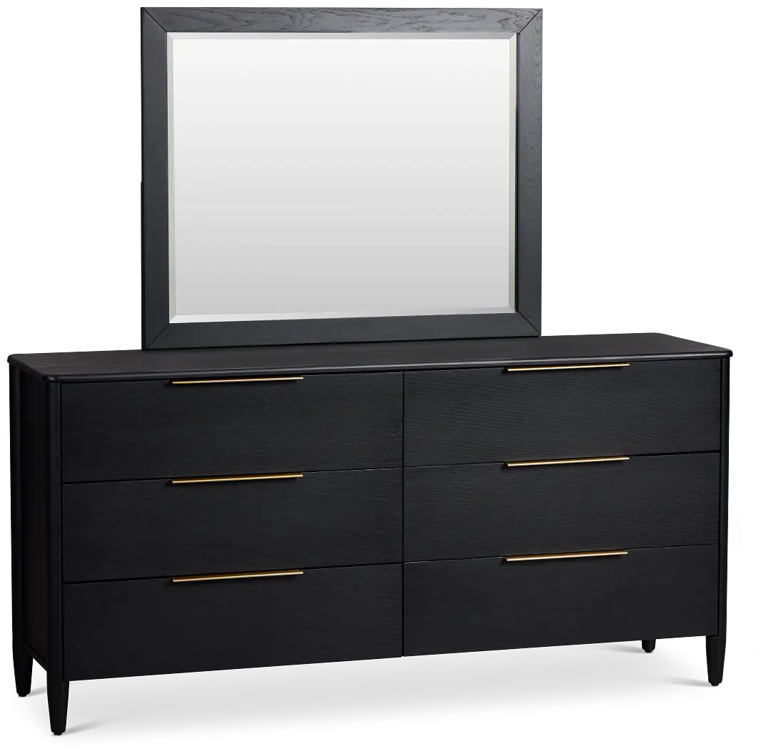 Stockton Black Dresser & Mirror Stockton Black Dresser & Mirror