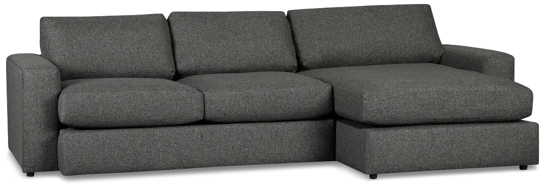 Brantley Dark Gray Fabric Right Chaise Sectional Brantley Dark Gray Fabric Right Chaise Sectional