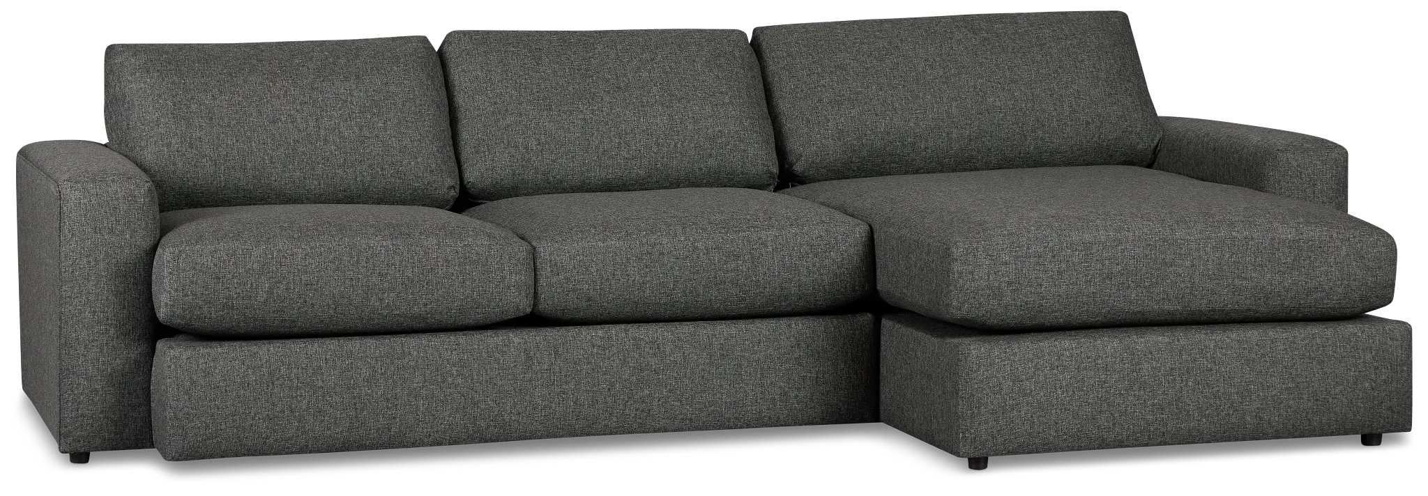 Brantley Dark Gray Fabric Right Chaise Sectional Brantley Dark Gray Fabric Right Chaise Sectional