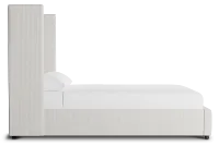 Captiva Lucy Light Beige 60" Upholstered Shelter Bed