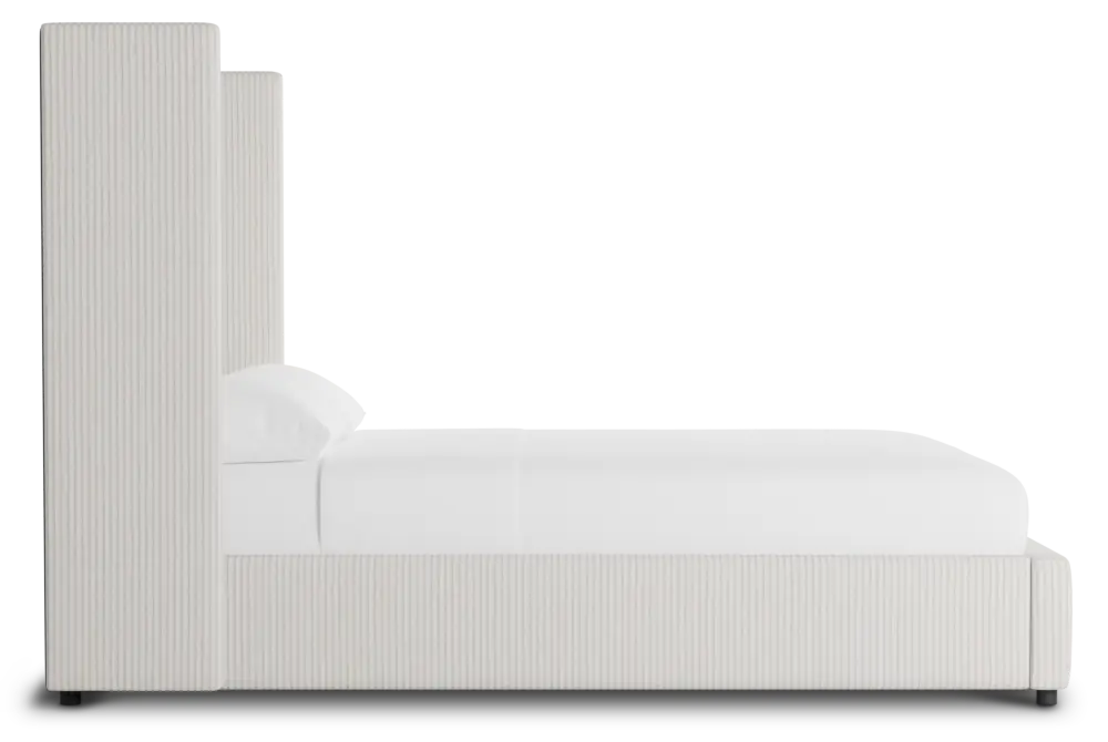 Captiva Lucy Light Beige 60" Upholstered Shelter Bed Captiva Lucy Light Beige 60" Upholstered Shelter Bed