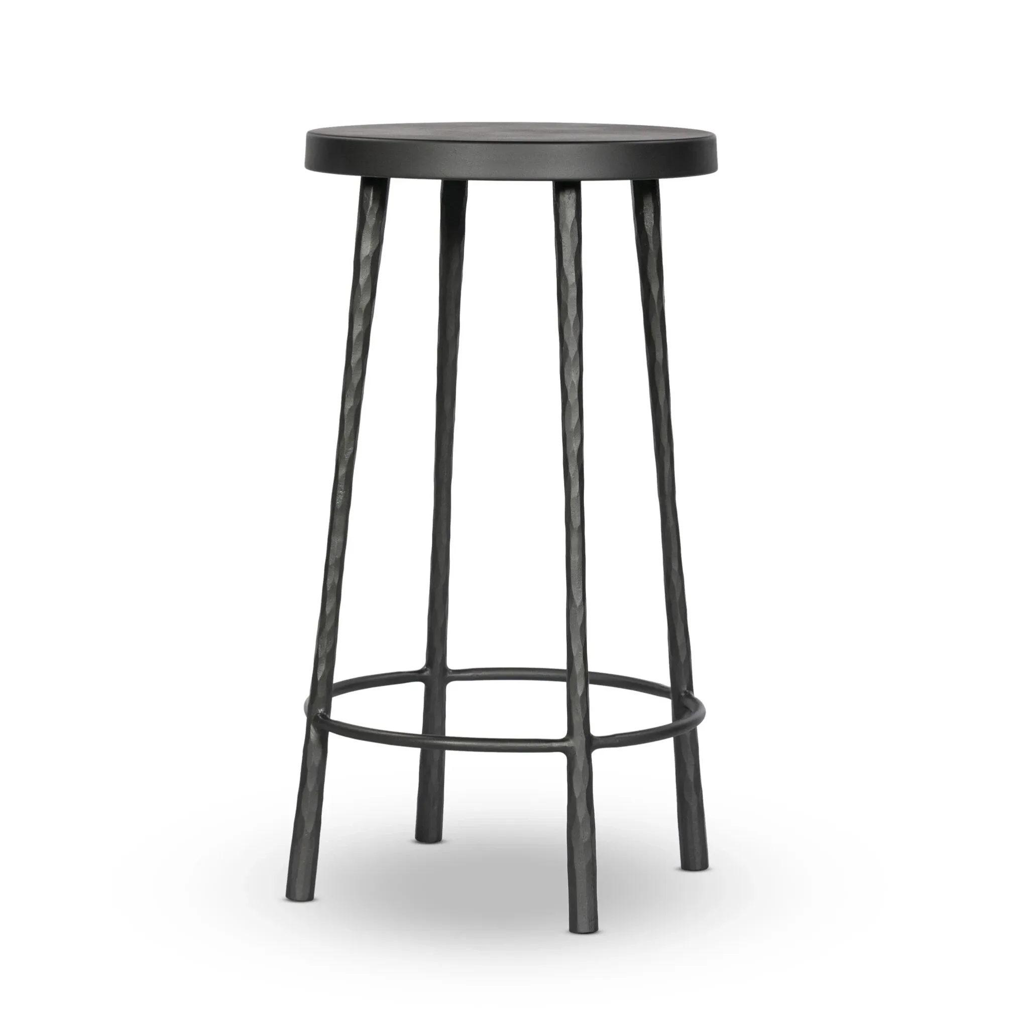 Four Hands Marty Dark Gray Metal 24" Barstool