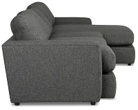 Brantley Dark Gray Fabric Small Right Chaise Sectional