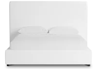Grayton Peyton White 54" Upholstered Platform Bed