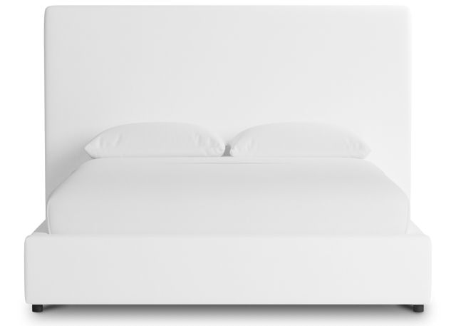 Grayton Peyton White 54" Upholstered Platform Bed
