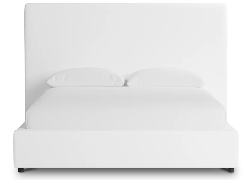 Grayton Peyton White 54" Upholstered Platform Bed