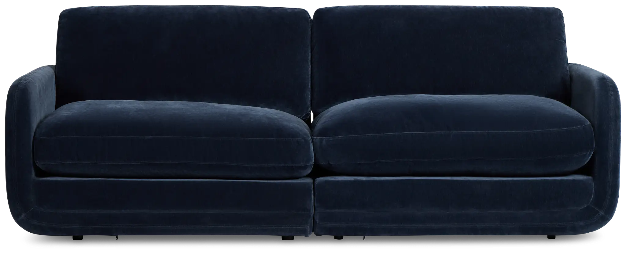 Jules Dark Blue Velvet 2 Piece Modular Sofa Jules Dark Blue Velvet 2 Piece Modular Sofa