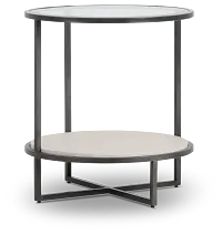 Harlow Glass Chairside Table