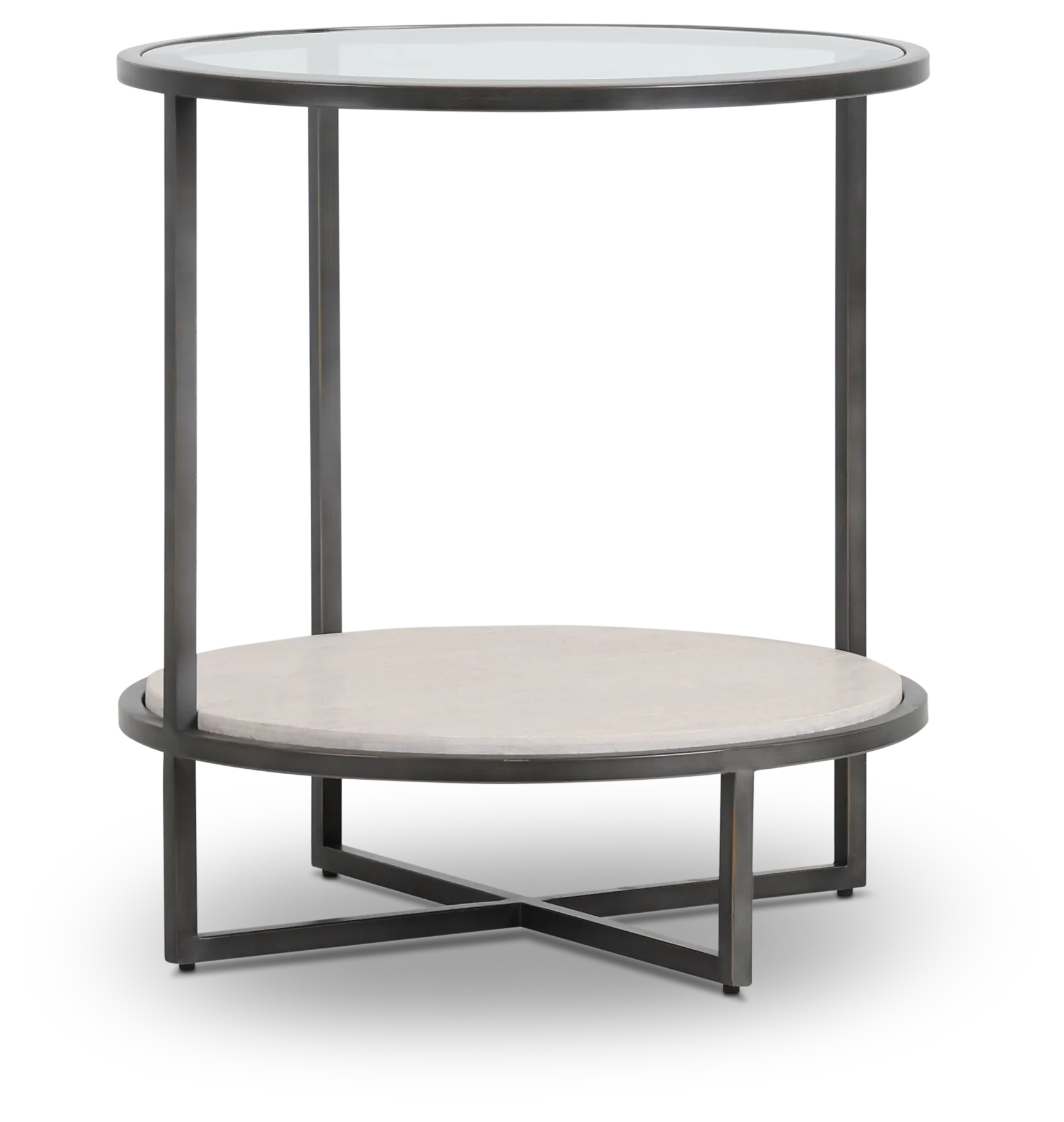 Harlow Glass Chairside Table