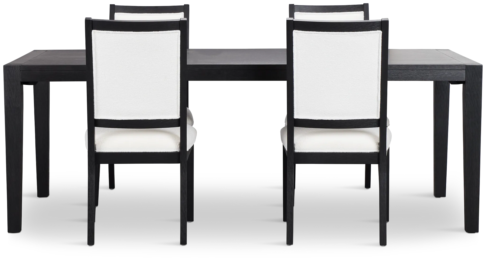 Alden Black Rect Table & 4 Chairs