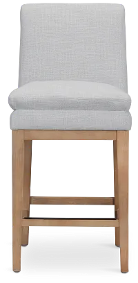 Willow Light Gray Fabric 24" Upholstered Barstool